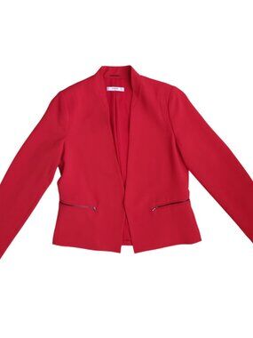 Mango Suit Red Open Front Blazer Jacket - Size S / M